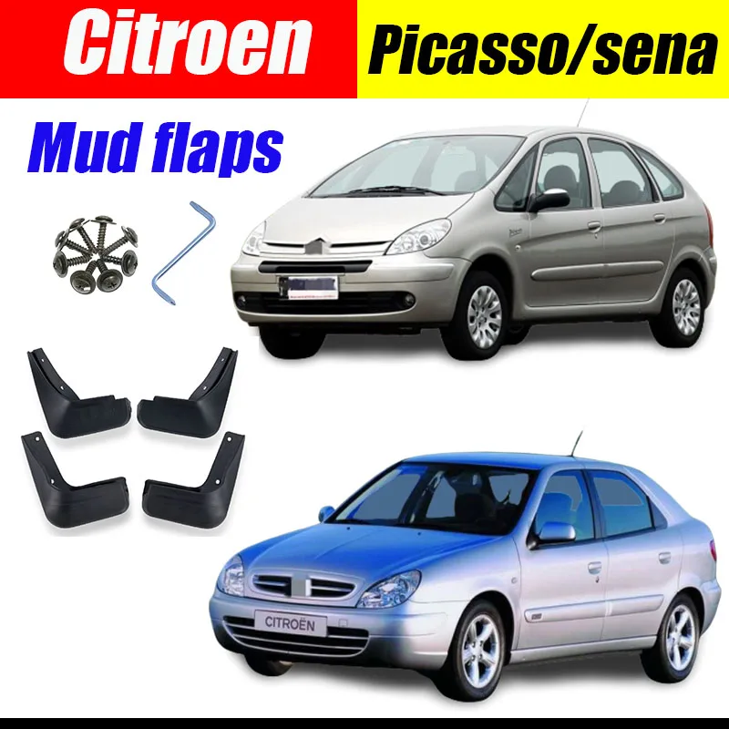 

Mud flaps For Citroen Picasso sena Mudguards Fender Mud flap splash Guard Fenders car Accessories auto styline Front Rear 4 pcs