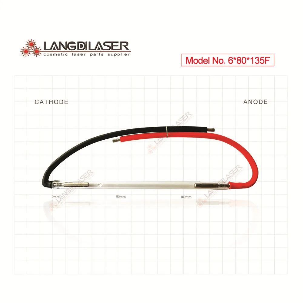 

lamp : 135*80*6F - cathode bend , lamp for nd:yag laser system , lamp for laser tattoo removal machine , YAG laser lamp