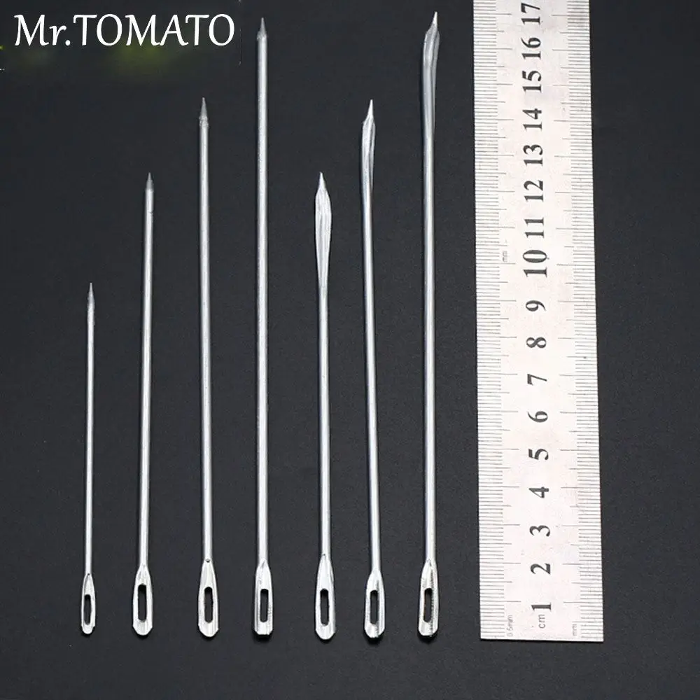 2 pc Large Eye Needles Leather Sewing Needle Embroidery Hand Sew Craft Stitching Sewing Tool rope curve Needles DIY