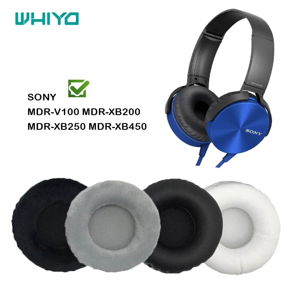 

Whiyo 1 Pair of Replacement Earpads for SONY MDR V100 XB200 XB250 Headphones Headset Sleeve Ear Pad Cushion Cover Cups