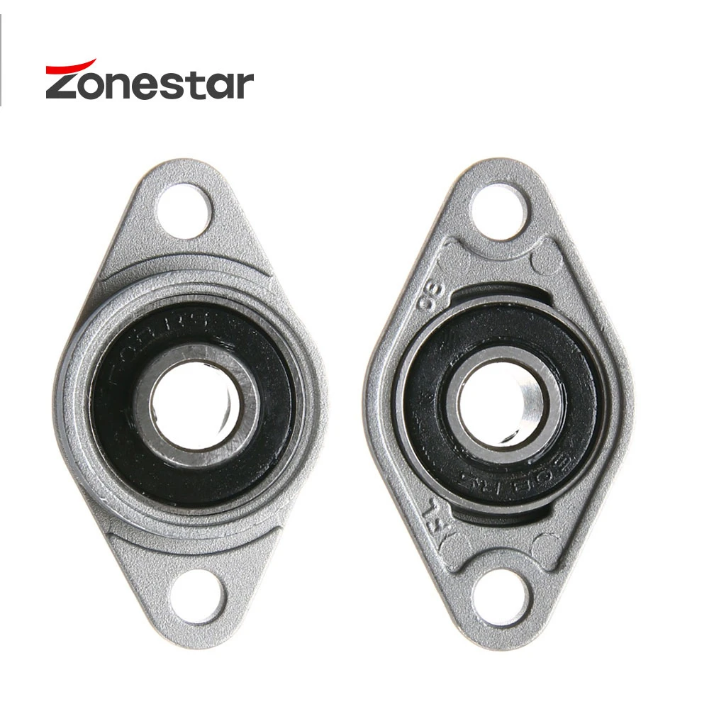 ZONESTAR  Mounted Block Cast Housing Self-aligning Pillow Bearing 8mm Bore Ball Bearing Pillow Block Mounted Support KFL08 1pcs