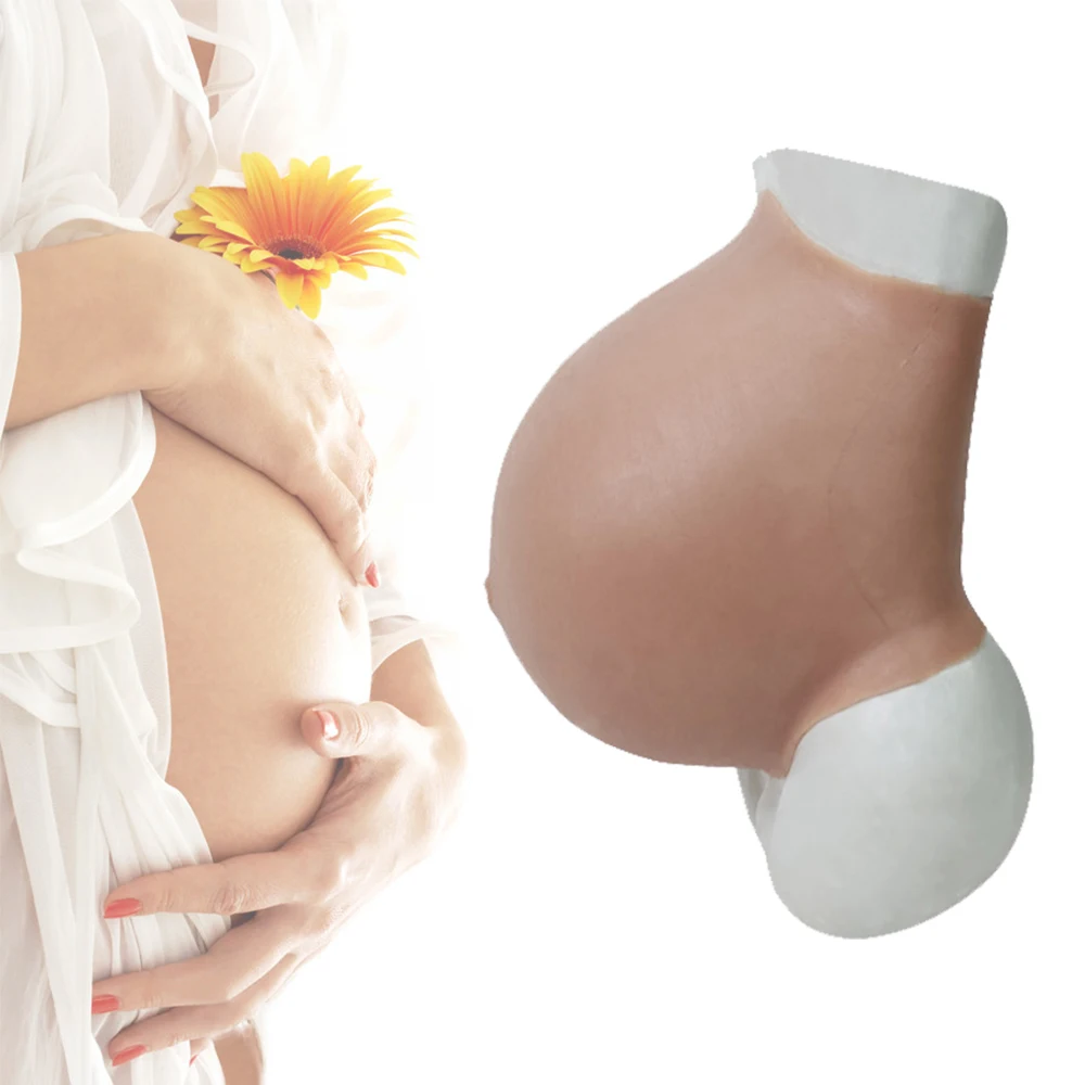 3~10 Months Artificial Silicone Fake Pregnancy Belly Twins Realistic Crossdresser Soft Belly for Shemale Cosplay Pussy Sissy