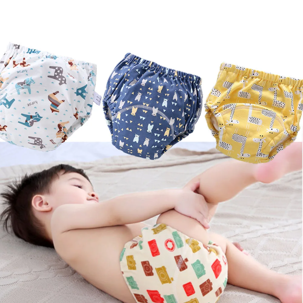 

Absorbent Ecological Cloth Diapers Baby New Born Reusable Diaper Training Panties For Boys Newborn Washable Girl 6 Layers Nappy