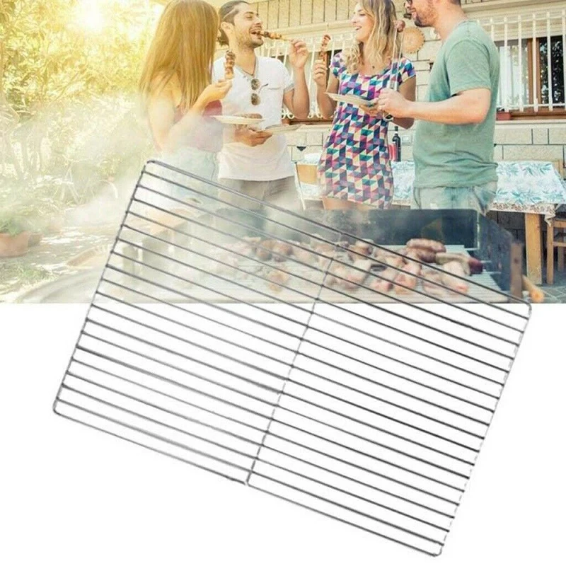 Barbecue BBQ Grill Net Stainless Steel Rack Grid Grate Replacement for Camping Kitchen,Dining & Bar LBShipping