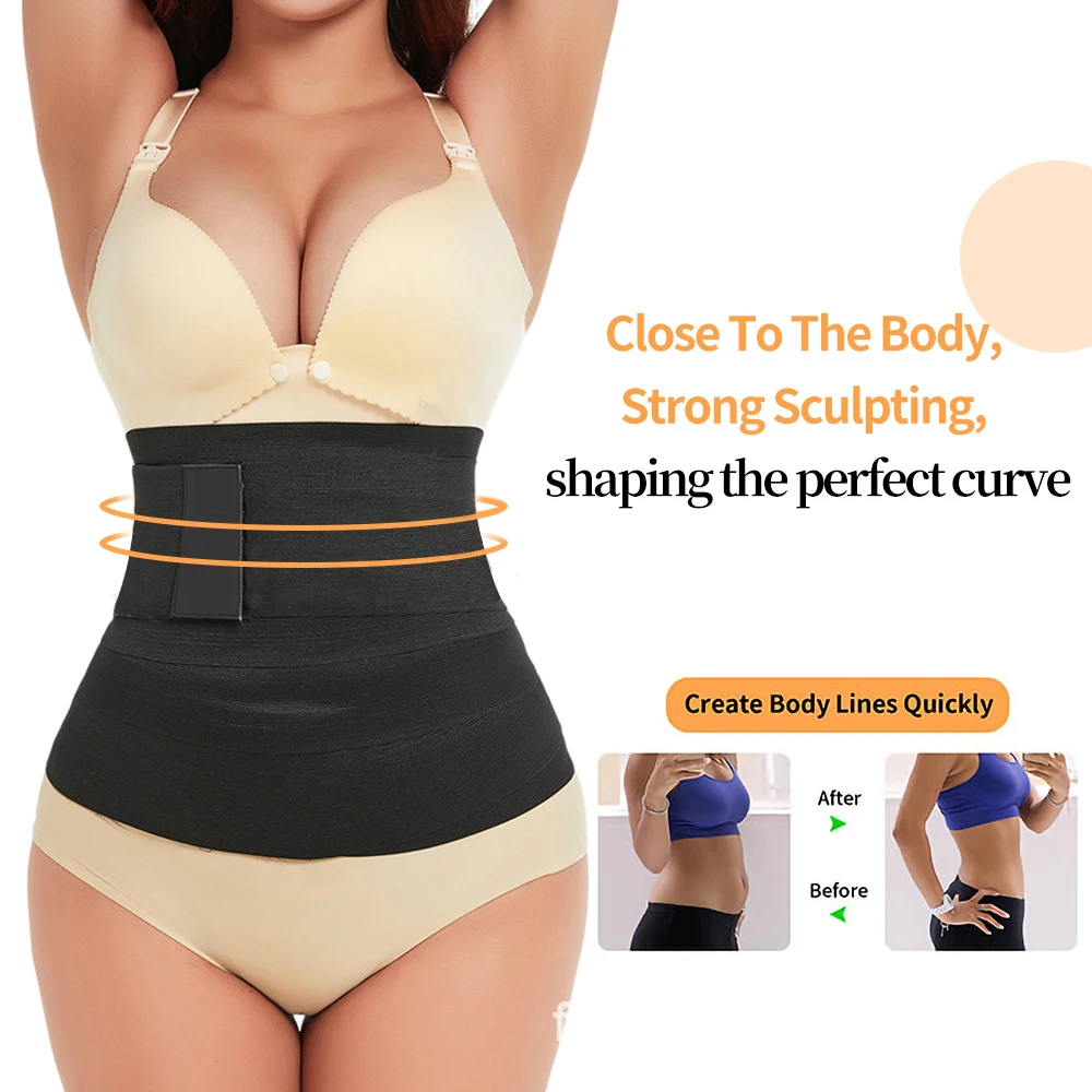 Waist Trainer Body Shaper Snatch Me Up Bandage Wrap Women Slimming Stretch Bands Lumbar Support Invisible Adjustable Wrap