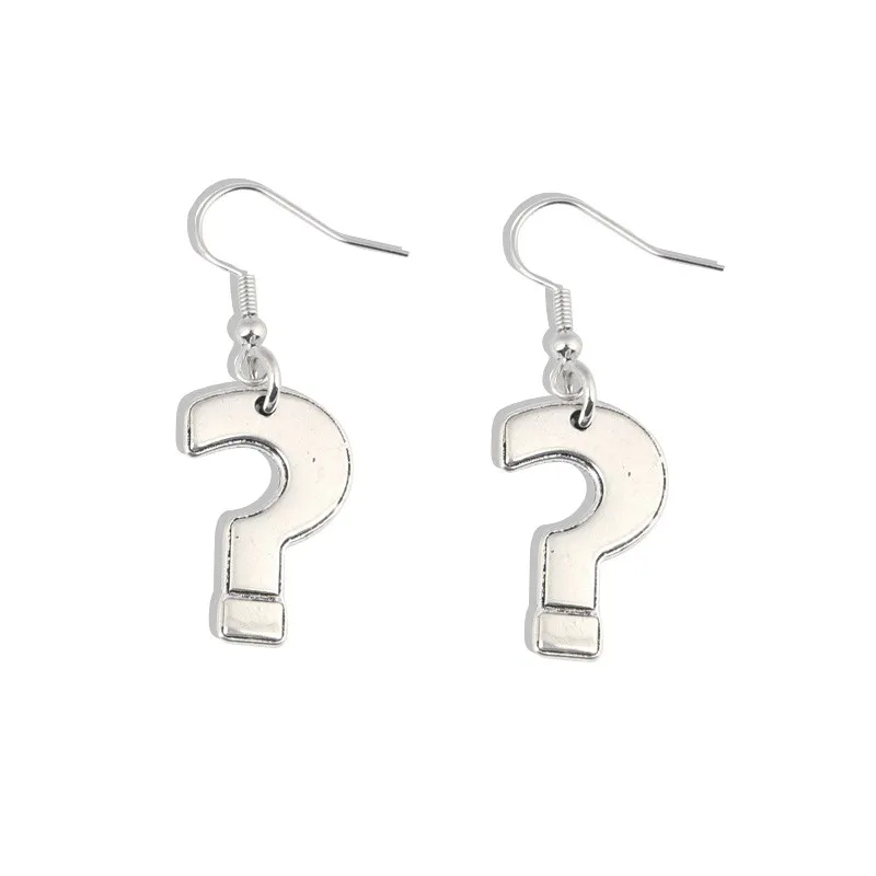 1Pair Question Mark Pendant Drop Earrings Symbol Dangle Earring For Women Girl Party Gifts DIY Metal Jewelry Handmade