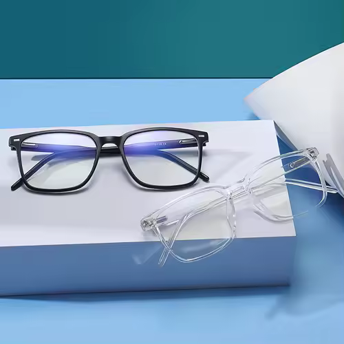 VIVIBEE Classic Square Blue Light Blocking Men Glasses Computer Gaming TR90 Black Anti Ray Eyeglasses Better Sleep Clear Eyewear - Image 3