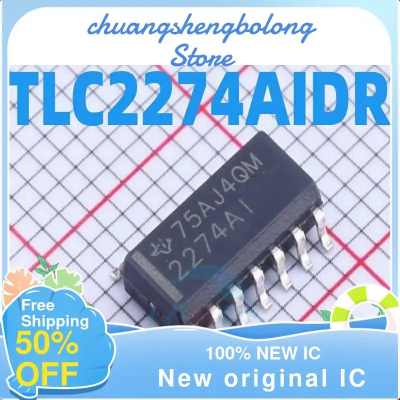 

10PCS TLC2274AIDR 2274AI SOP-14 New original IC Track-to-Track Four Channel Operational Amplifier Chip