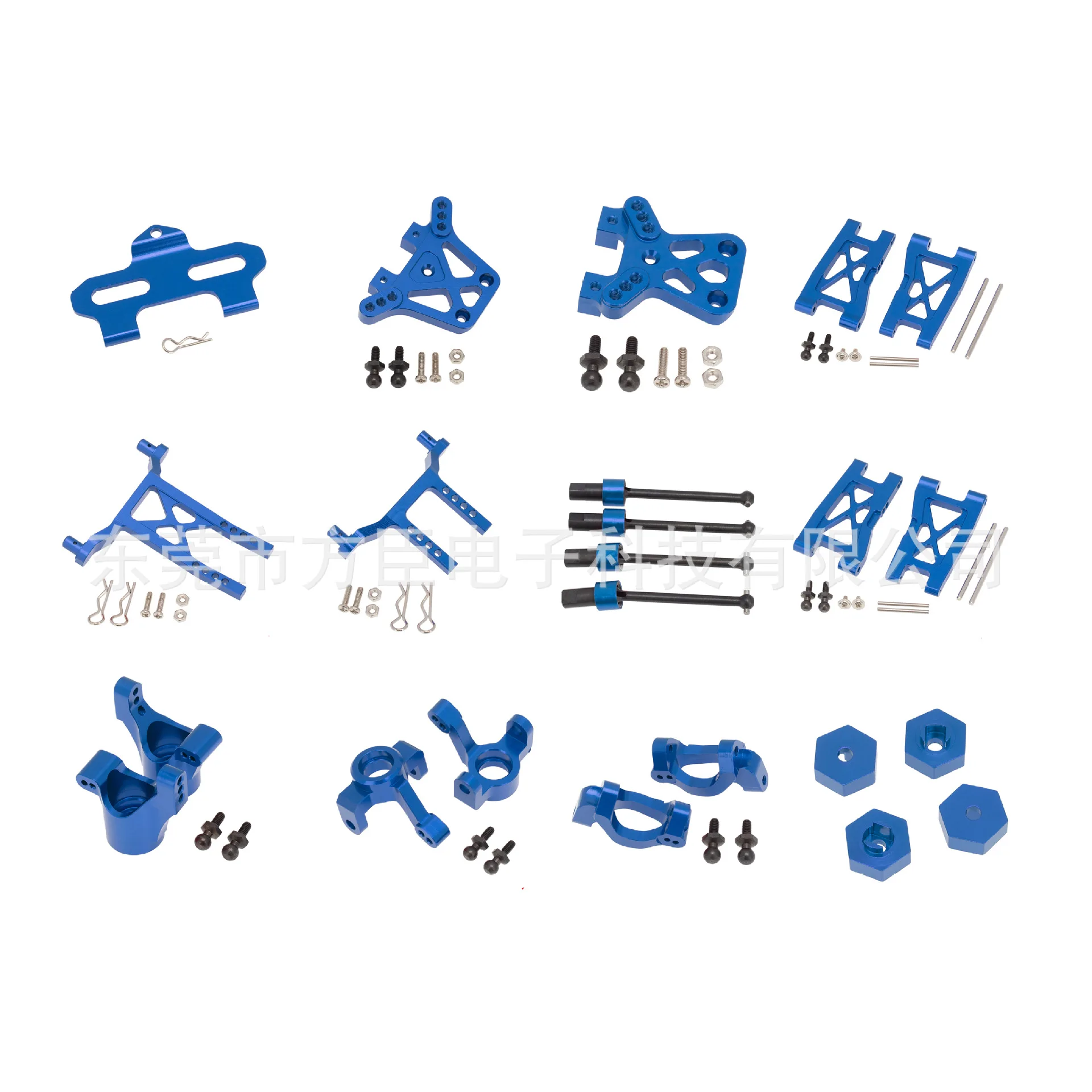 Full Set Metal Upgrade Parts For 1/18 Traxxas LaTrax Teton RC Car Steering Cup Swing Arm Rear Axle Seat C Base