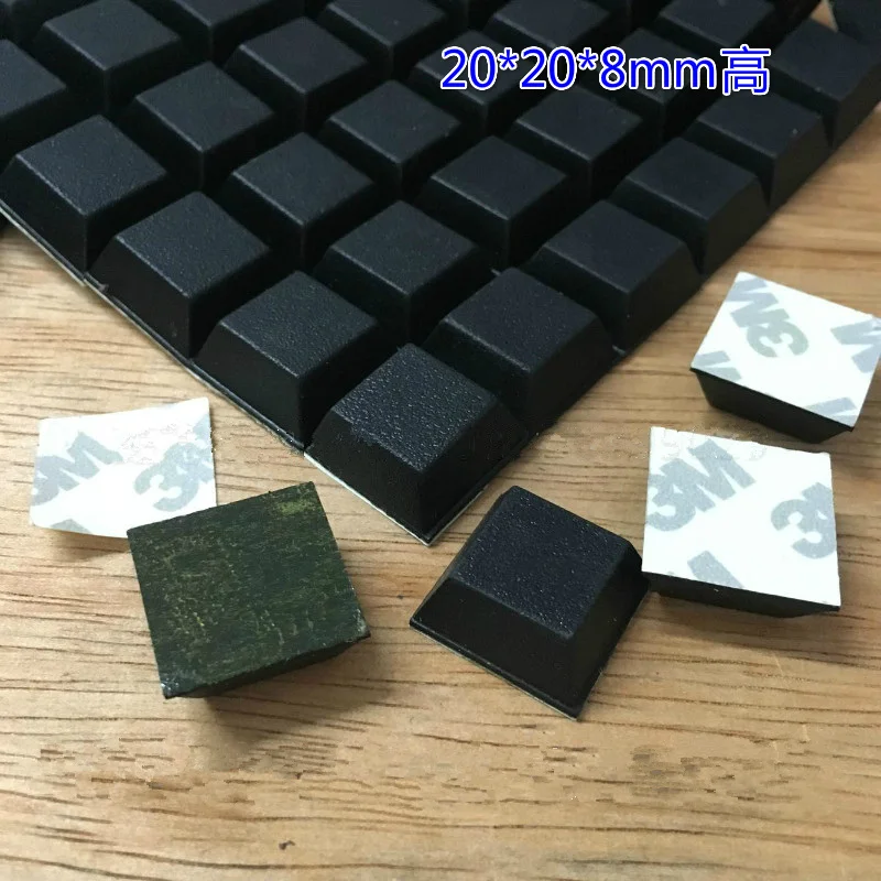 20x20x8mm Rubber Bumper Stop Non-slip Self-Adhesive Feet Door Buffer Pad For Home Furniture Accessories