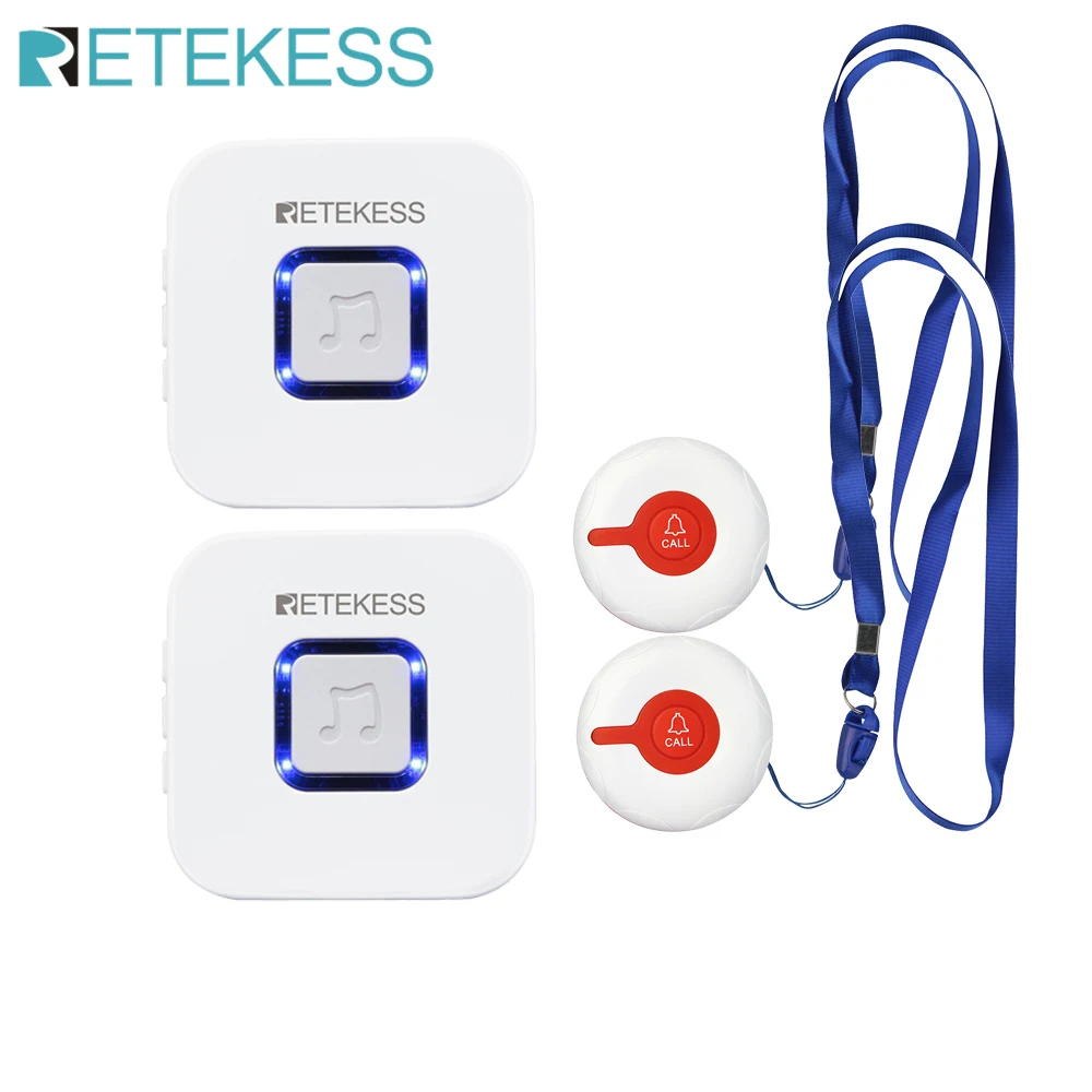 Retekess Wireless Medical Calling System Pager Call Button Receiver Nurse Call Alert Patient Help System For Home Care Hospital