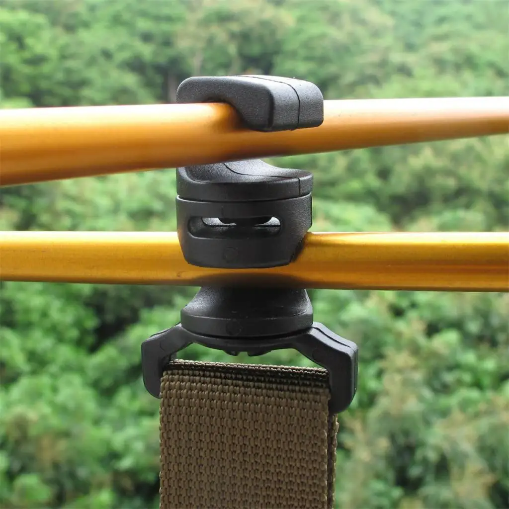Black Outdoor Camping Awning Tent Tarp Crossover Buckle Mounting Clamp Clip