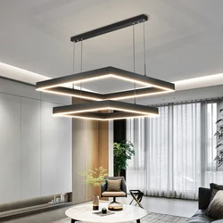 New modern Ceiling chandelier living room concise pendent lamp  dining room square Nordic lamps led Ceiling living room lights