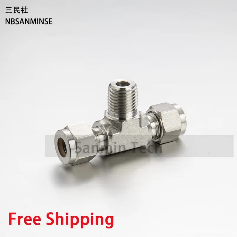 Imagem -02 - Mbt Conector de Acoplamento Macho Ramo t 316l Tubo Encanamento Encaixe Alta Qualidade Sanmin Aço Inoxidável Peças Lote