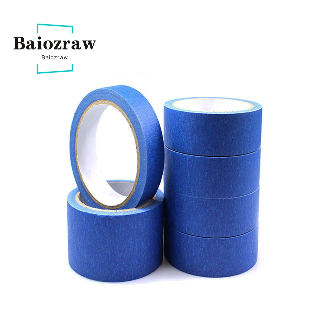 Fita adesiva resistente de alta temperatura 48mm x 30m fita de máscara 1 pces papel de máscara azul da plataforma da impressora 3d