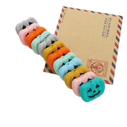 Chenkai 10PCS Pumpkin Silicone Focal Beads For Beadable Pen Halloween Silicone Charms for Pen Keychain Making Silicone Character