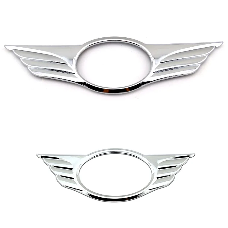 2pcs Front and Rear chrome Wing car logo surround auto Emblem badge sticker Gen 1 for Toyota Wigo AGYA 2012-2017