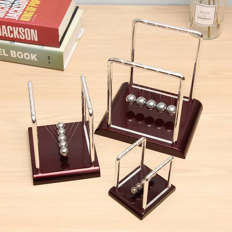 Metal Pendulum Balance Ball Small Size Physics Science Accessory Desk Table Decor Game Newtons Cradle Steel Ball Home Decore