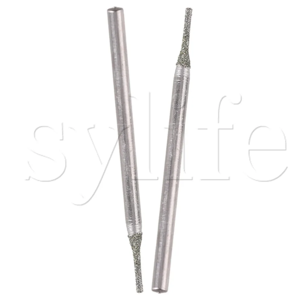 20 pcs 1.2mm Silver Bowlder Gems Diamond Coated Drill Bits Shank 2.3mm