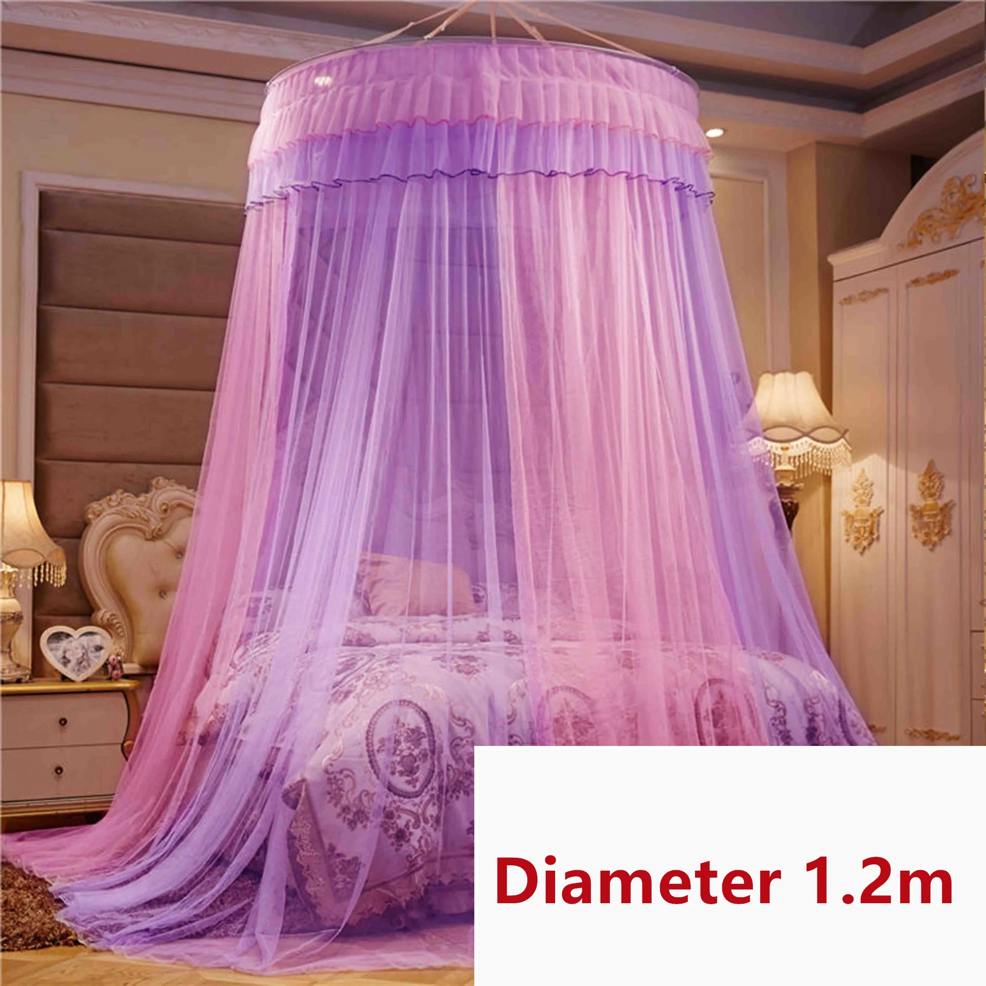 Single Door Floor Mosquito Net, Hung Dome Mosquito Net, Canopy Bed Curtain, Summer Hang Bed Tent, Home Decoration, 1.5m, 1.8m