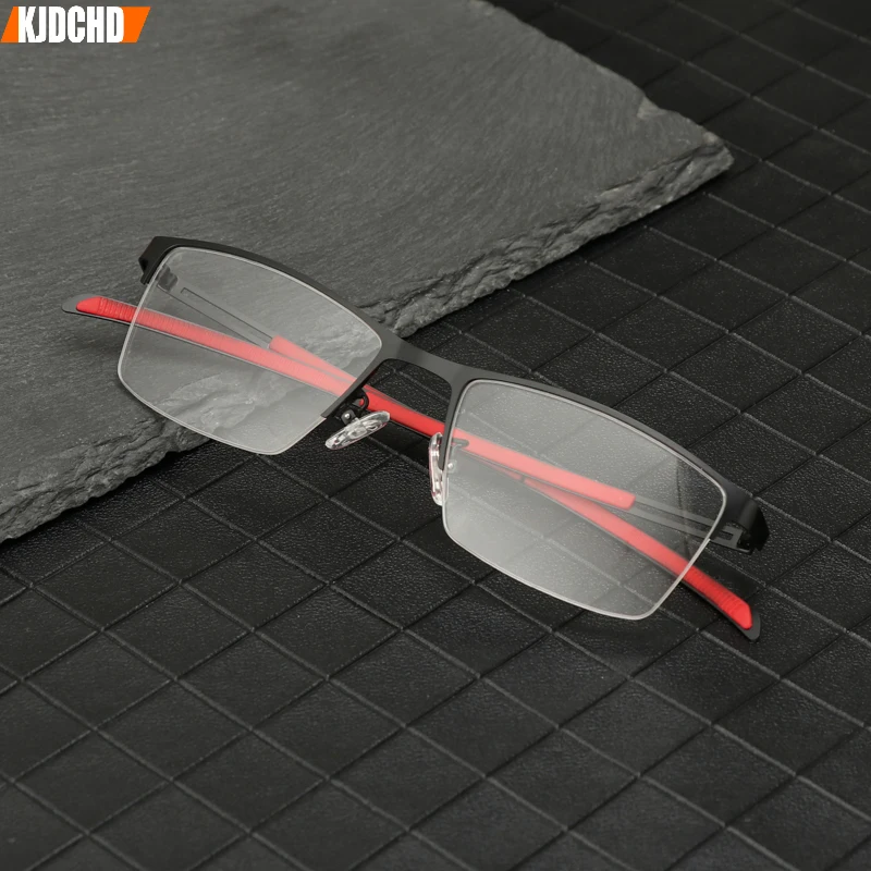 

KJDCHD Titanium Alloy Optical Glasses Frame Men 2022 Square Myopia Prescription Eyeglasses Male Metal Eyewear