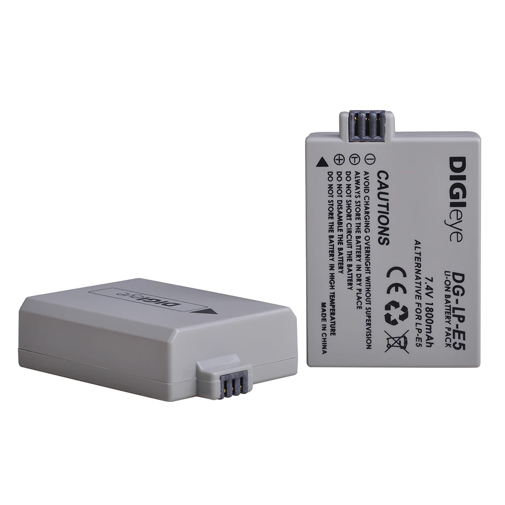 LP-E5 LPE5 Battery&LED Dual Charger for Canon EOS Rebel XS, Rebel T1i, Rebel XSi, 1000D, 500D, 450D, Kiss X3, X2, F