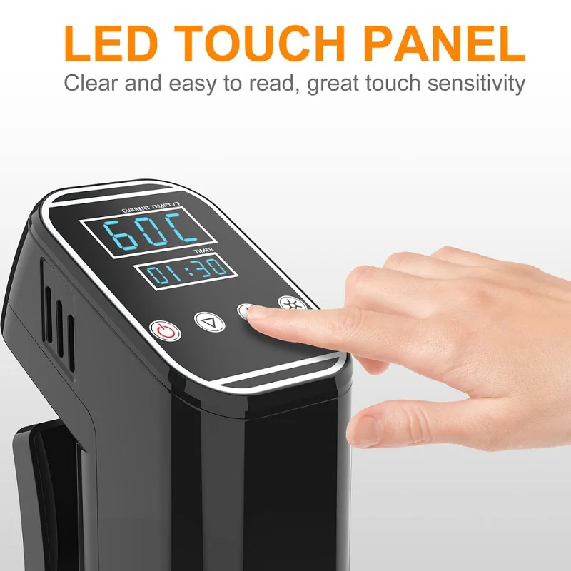 جهاز طهي دقيق بشاشة إل سي دي رقمية بشاشة عرض رقمية 1300 وات جهاز طهي دقيق لغمر جهاز دائري