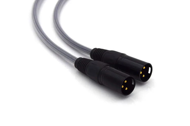 One pair Hifi 6.35mm to XLR Male Audio Cable High Quality Dual 6.5mm to Dual XLR Cable