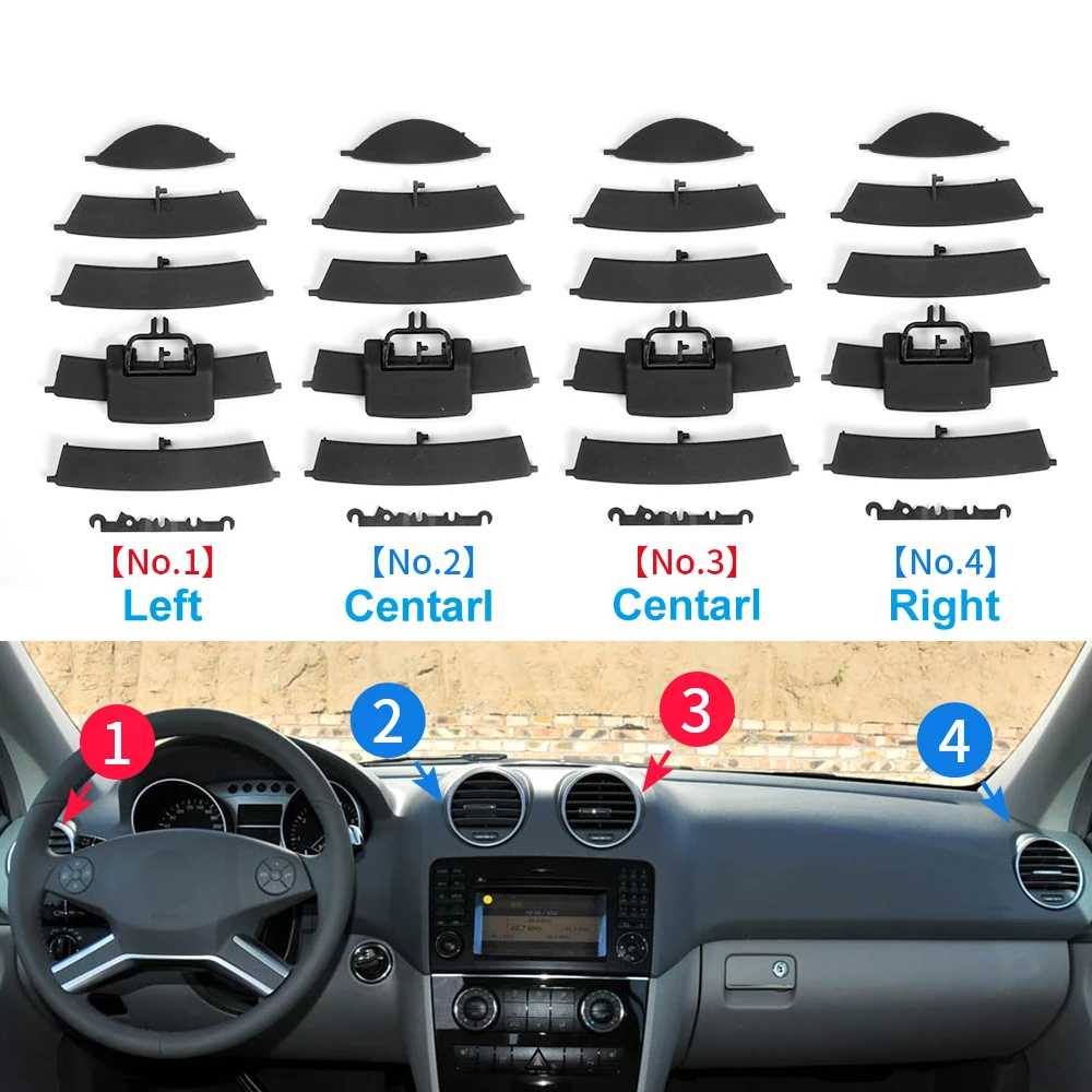 LHD RHD Car Front AC A/C Heater Air Vent Grill Left/Right Side For Mercedes Benz W164 ML350 ML GL Class 2005-2012 W1648301954