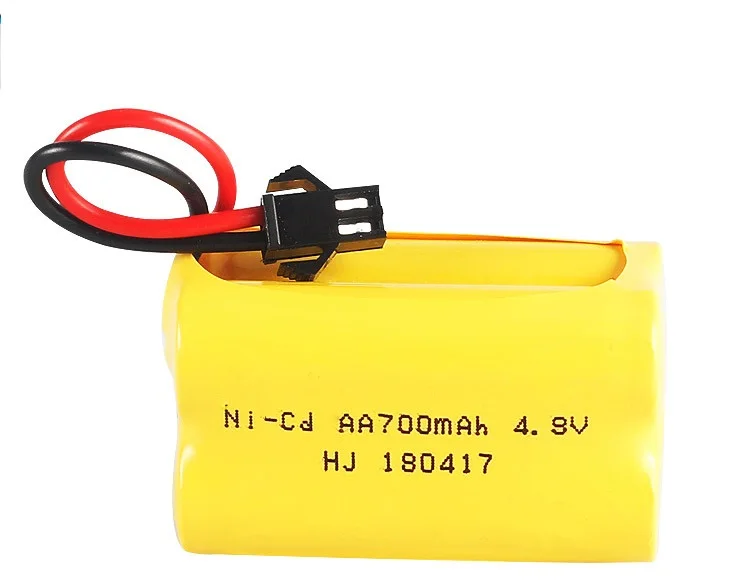 4,8 V 700 mAh wiederaufladbarer Ni-Cd AA 4,8 V Akku 4,8 V 700 mAh für RC-Bootsmodellautospielzeug