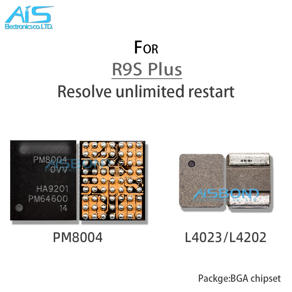 New PM8004 0VV Power management ic L4202 L4203 Coil For OPPO R9SP R9S PLUS Power supply pm ic chip Resolve unlimited restart