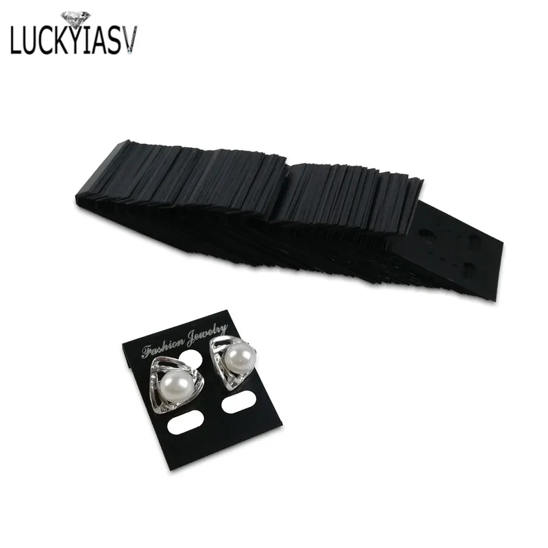 100Pcs Earring Plastic Display Cards Ear Stud Hang Holder Tag Jewelry Display earrings display cards