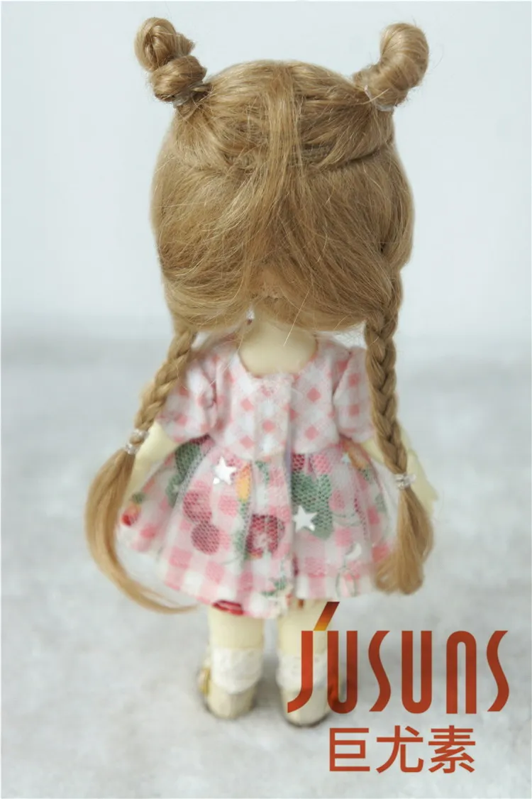 JD545 OB11 YOSD MSD SD Linda trenza BJD Mohair peluca 1/8 1/6 1/4 1/3 pelo de muñeca barato de tamaño 5-6 pulgadas a 8-9 pulgadas accesorios superiores