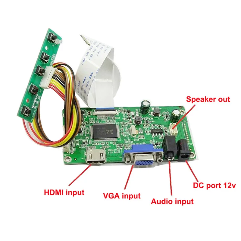 EDP Monitor Board Kit for LP156WF4-SPH1 LP156WF4-SPJ1 LP156WF4-SPL1/SPL2 HDMI+VGA+Audio LCD LED screen Controller Board Driver