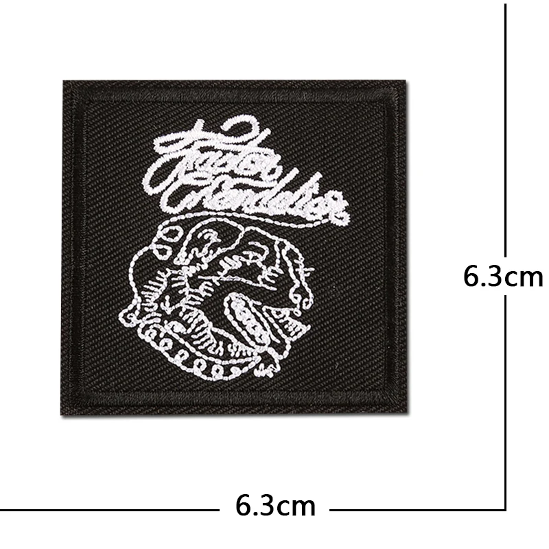 Black And White Embroidery Applique Ironing Sewing Supplies Decorative Badges Patches For Clothing ROCK BAND PUNK