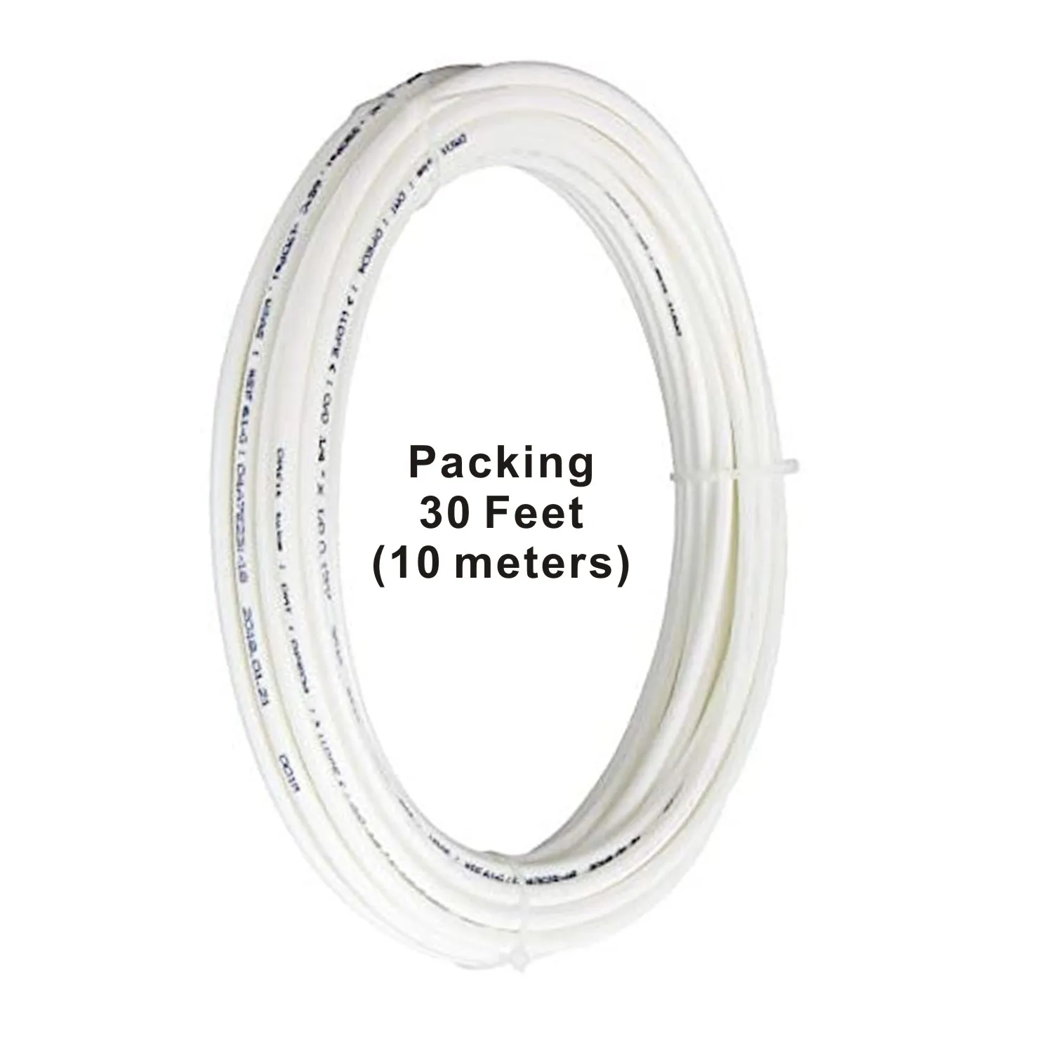 Tubo de polietileno para acuario, tubería de agua potable de ósmosis inversa, LLDPE, color blanco, 30 pies/rollo, 3/8 pulgadas, 10 metros