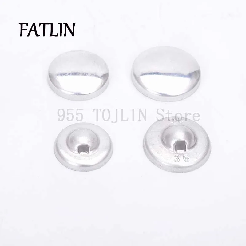 500Sets 16L-60L Aluminum Covered Cloth Fabric Buttons DIY Handmade Metal Bread Shape Round Fabric Accessories PUTG