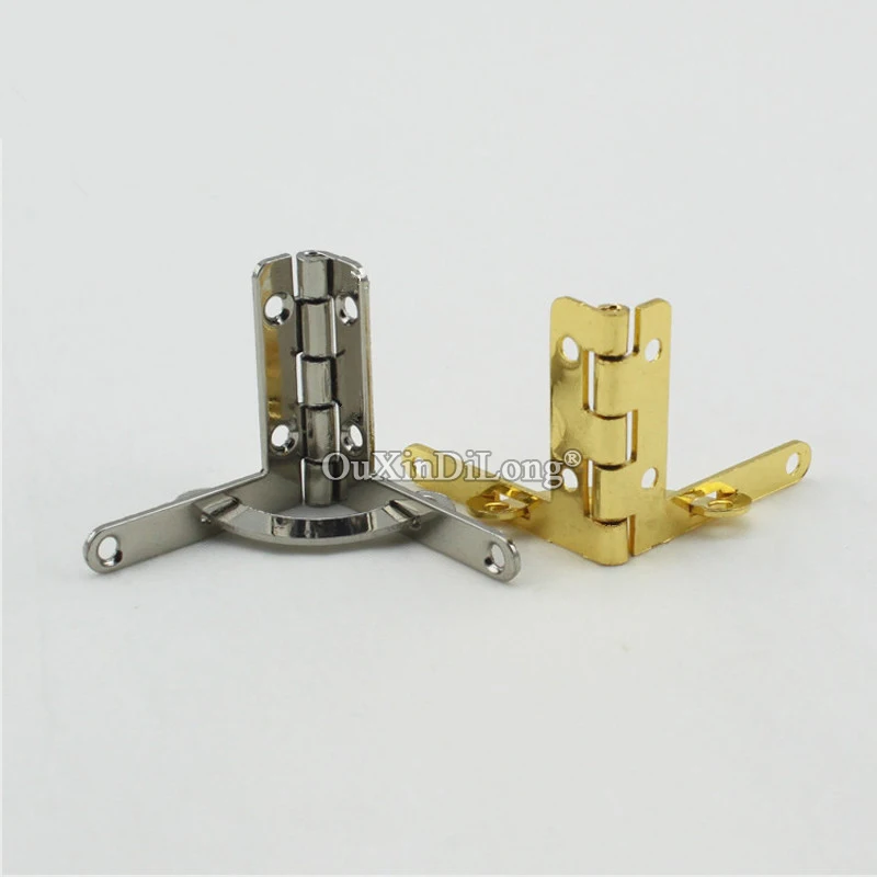 500PCS Small Golden/Silver Iron 30*33mm*90degree Quadrant Hinge for Humidor Boxes/ Cigar Case Hardware Hinges with Screws GF317