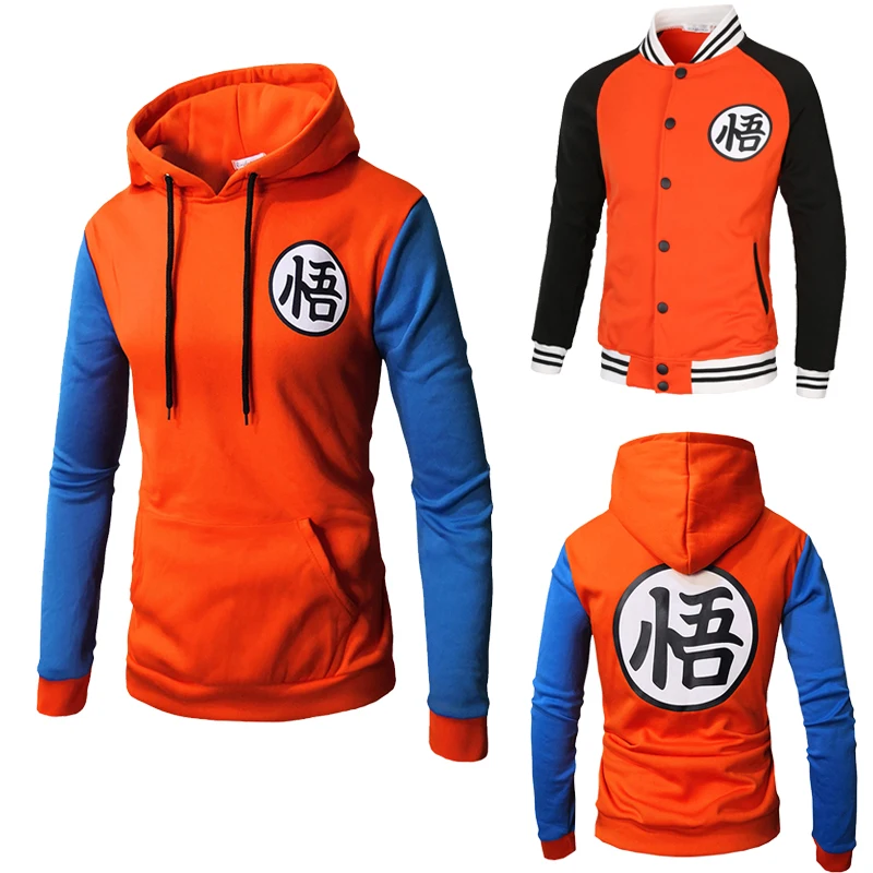 

Costume Kakarotto Son Goku Hoodie Cosplay Chinese Characters Wu Printing Sweatshirts Men's Casual Hooded Sweater