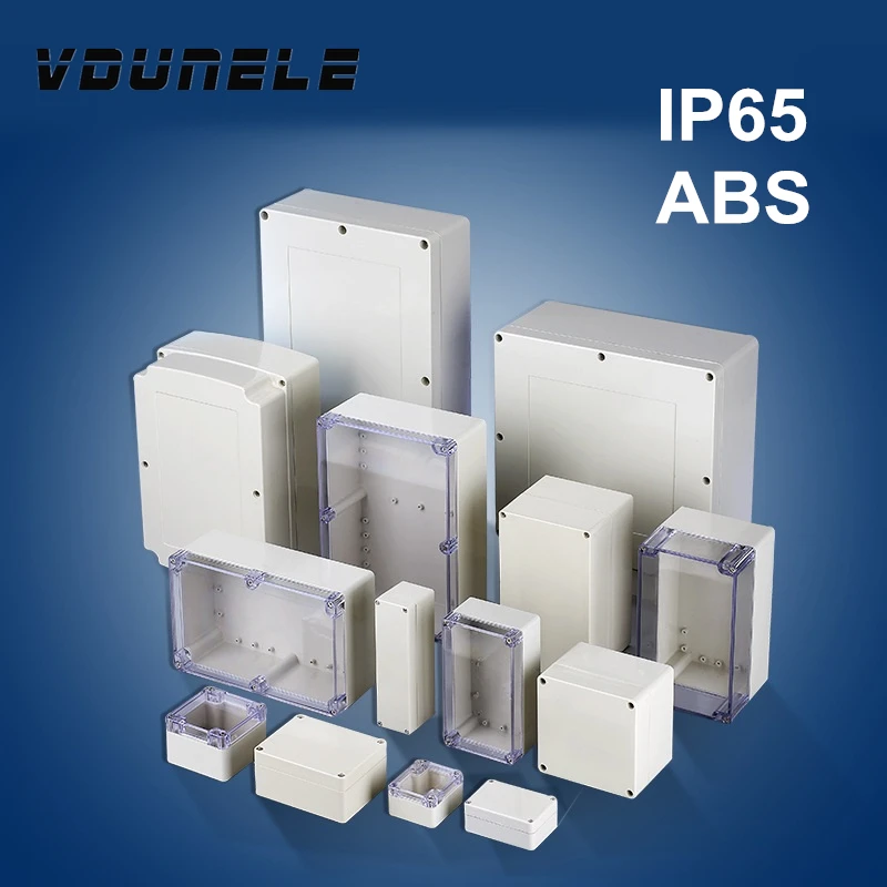 Waterproof Plastic Enclosure IP65 DIY Case Junction Box 83x58x33mm ABS Switch Box  Power Supply Enclosures PCB Shell Housing