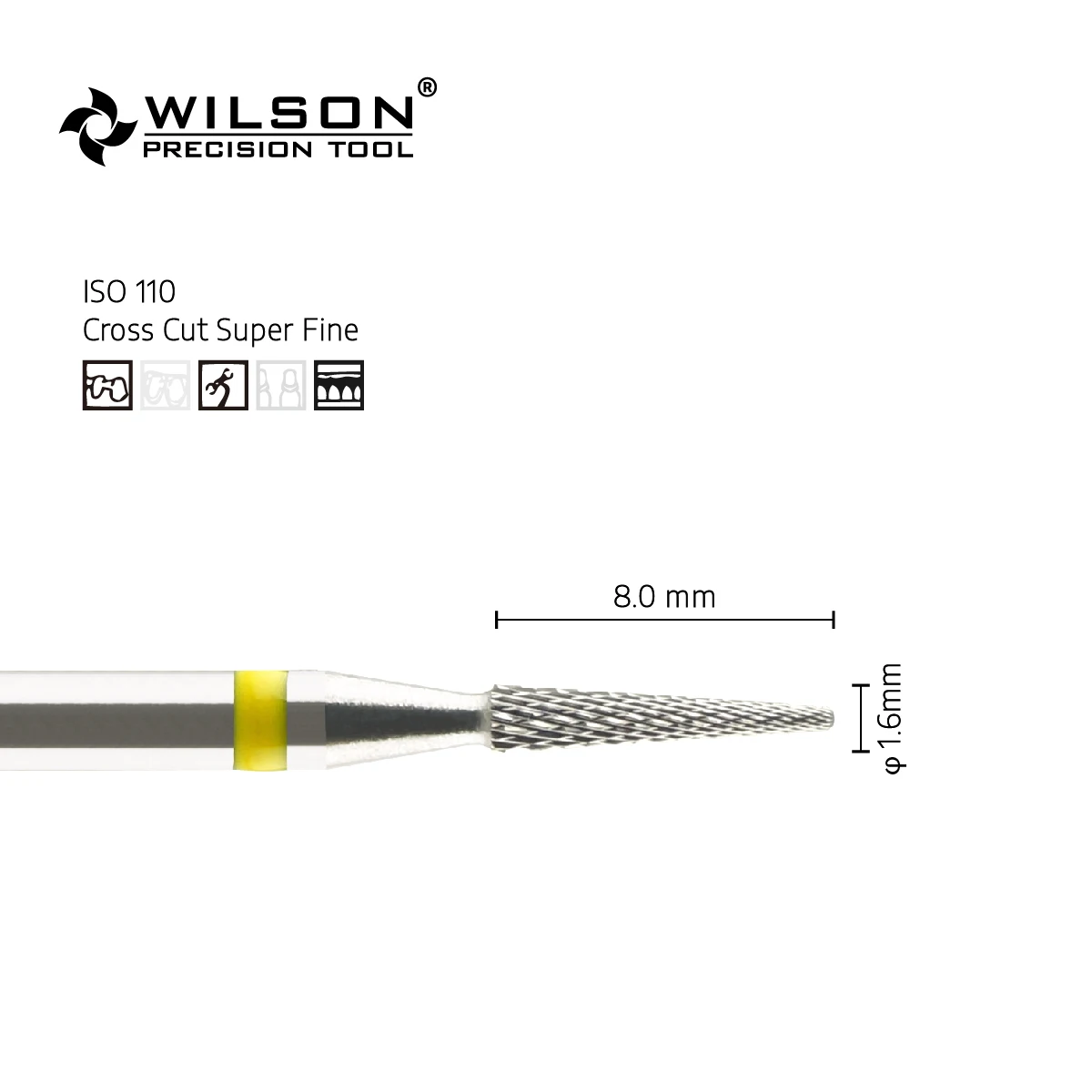 WILSON PRECISION TOOL 5000104 Tungsten Carbide Burs For Trimming Metal