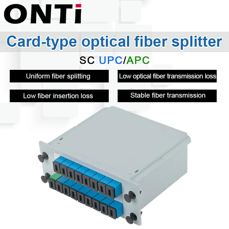 ONTi-SC APC PLC 1X16 Splitter Fiber Optical Box, FTTH PLC Splitter Box with SC 1X16 Planar, Waveguide Type, 5Pcs