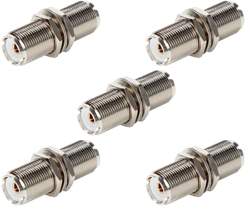 5 teile/los UHF SO239 Weibliche Zu Buchse Mutter Schott Panel Mount Adapter Stecker Gerade F/F Anschlüsse
