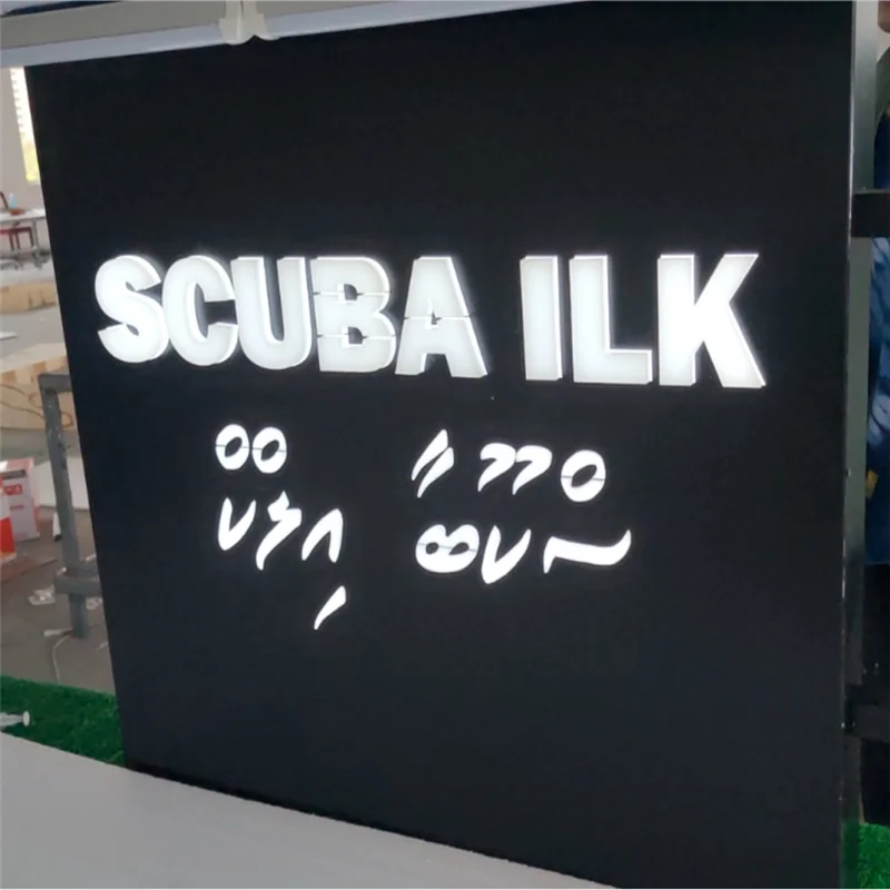 Custom made Outdoor double sided acrylic light box, exterior luminous LED light box for store logos signs,shop name signs