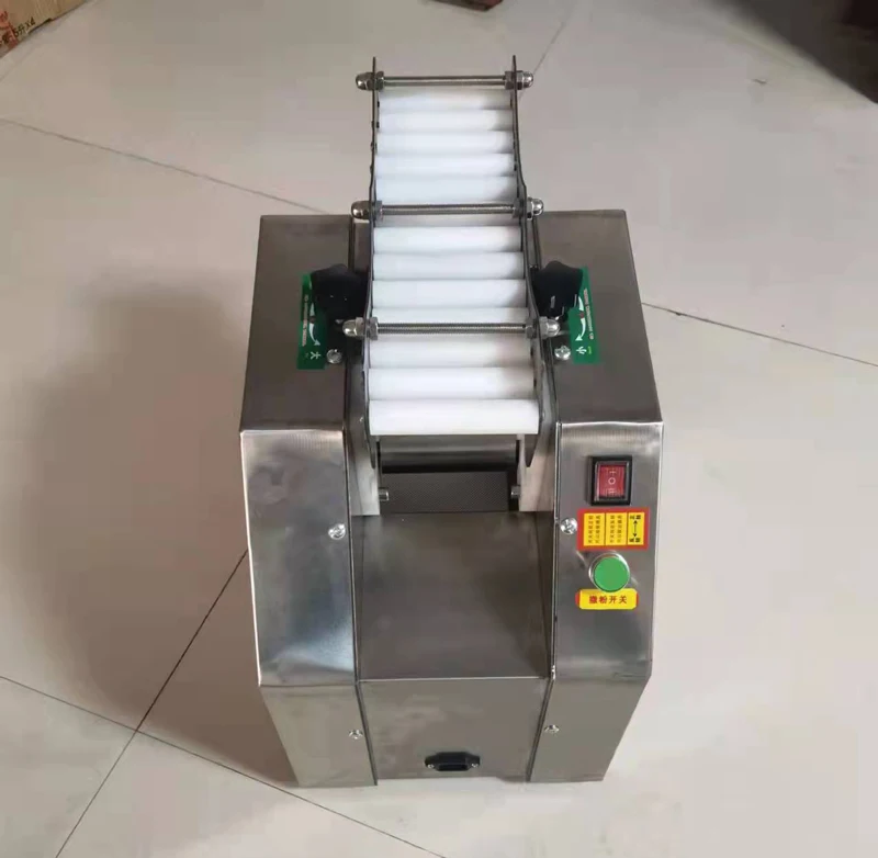 Dumpling Wrapper เครื่องสแตนเลสสตีลไฟฟ้าเกี๊ยวผิว Maker เครื่องตัด Rolling Press พาสต้า Commercial 220110V