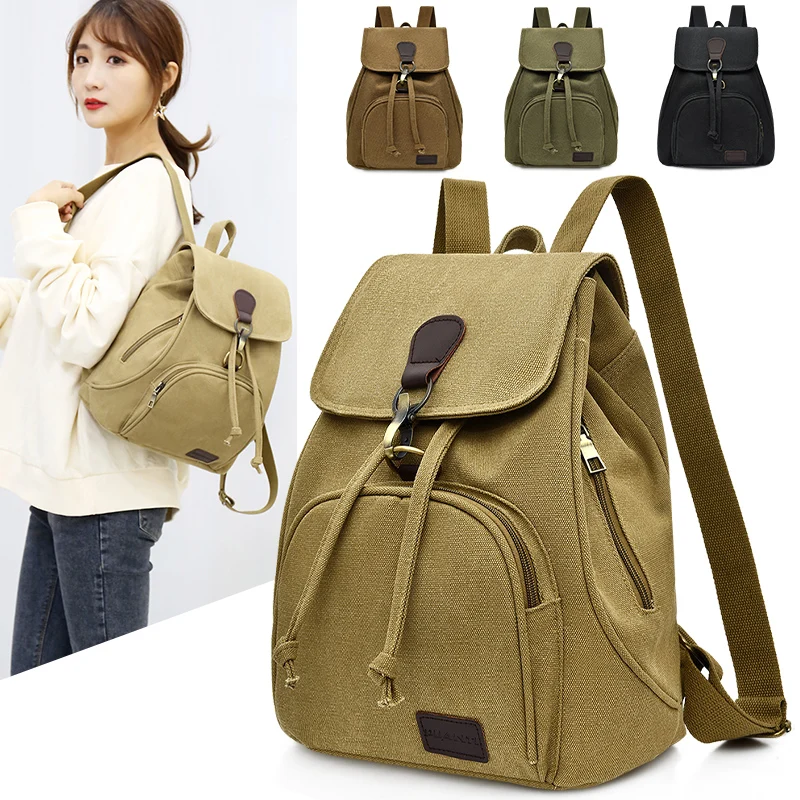 Man Canvas Backpacks Vintage Schoolbag For Teenage Girls Retro College Student Fashion Male School Bags Fabric Knapsack