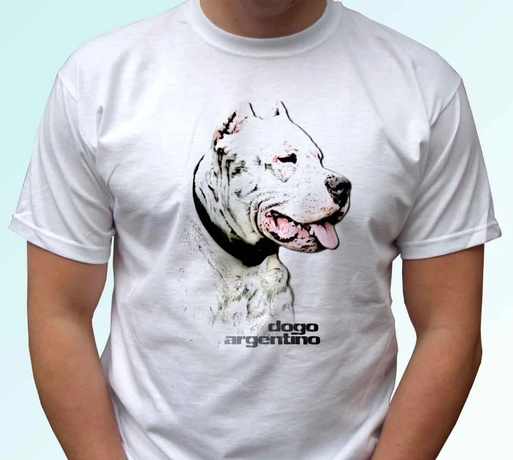 

Men Summer Round Neck Men'S T Shirt Fashion Dogo Argentino Head - Dog T Shirt Top Tee Design - Mens Tee Shirt Fashion Funny New