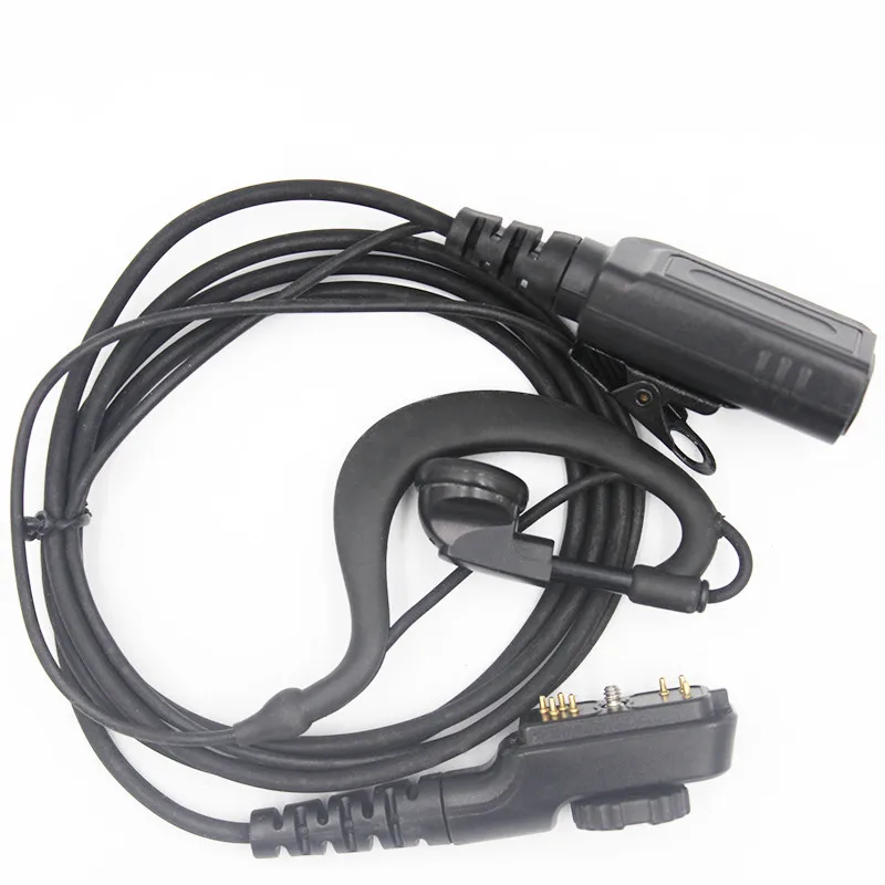 2 Way Radio Headset for Hytera, Headphone, Walkie Talkie, Earpiece with PTT, PD780, PD780g, PD785, PD785g, PT580H, 6 Pins