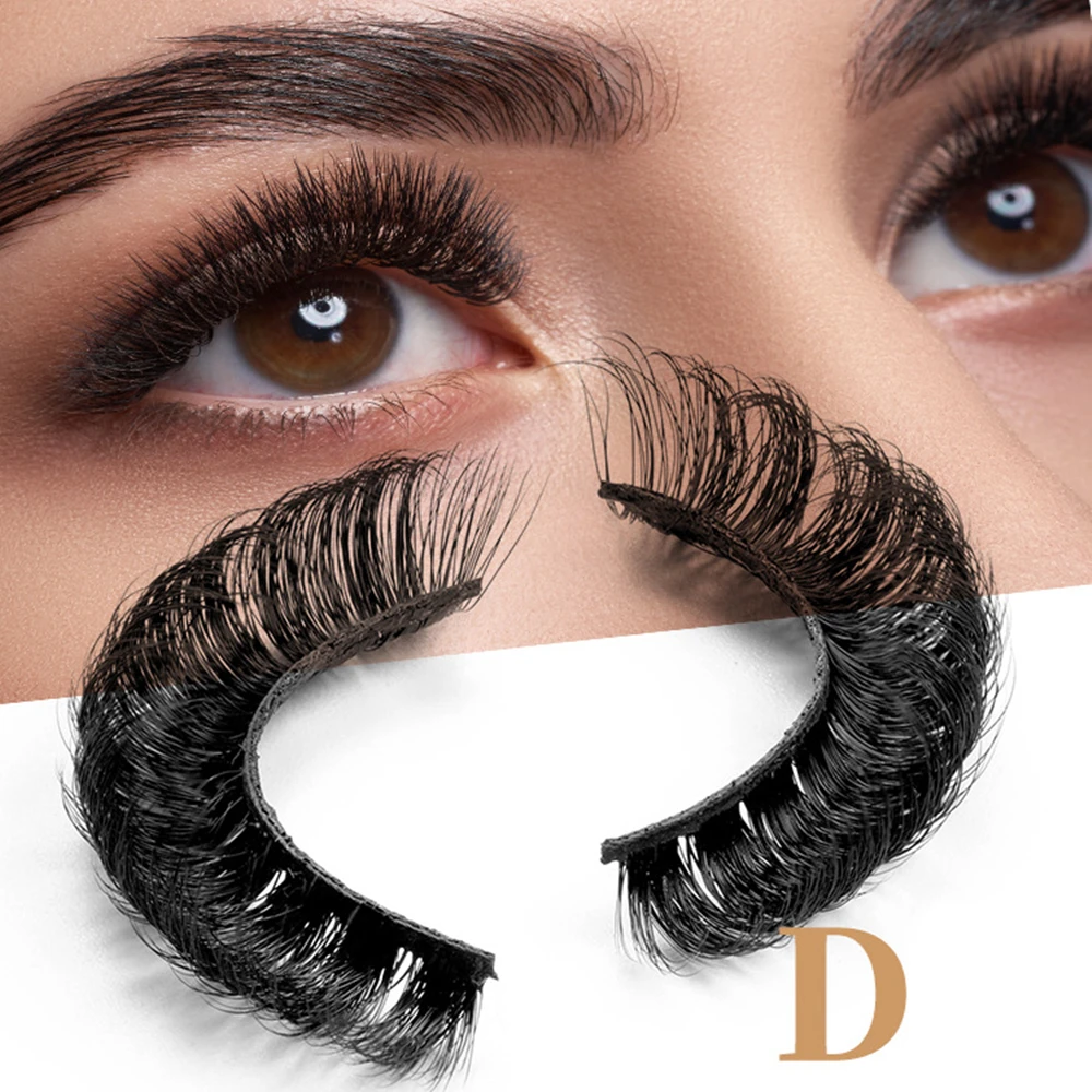 Russia DD Curl Faux Mink 3D False Lashes Handmade Reusable Fluffy Natural Volume Eyelashes Makeup Cruelty Free