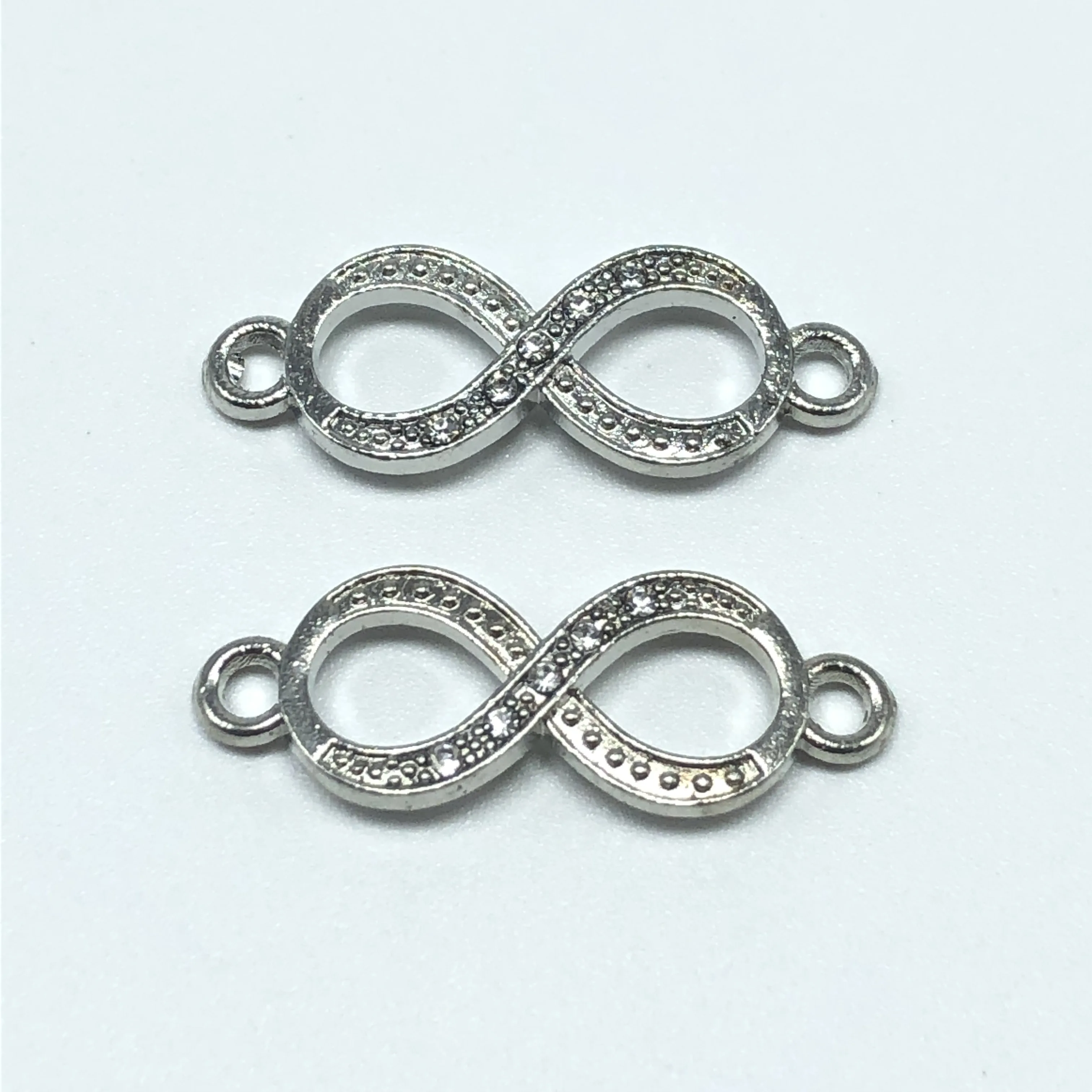 15pcs Infinite logo jewelry connector auspicious number 8 DIY handmade bracelet necklace for men and women 3 colors